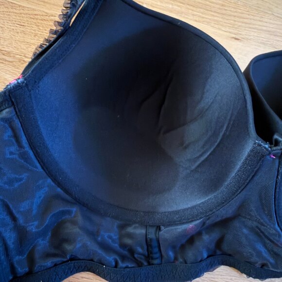 Cacique Embroidered Ruffle-trim Longline Boost Balconette Bra Size 40 DD - Picture 9 of 11